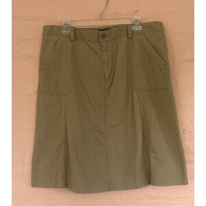 Vintage Eddie Bauer Skirt Short Tan Pockets Womens 16 New